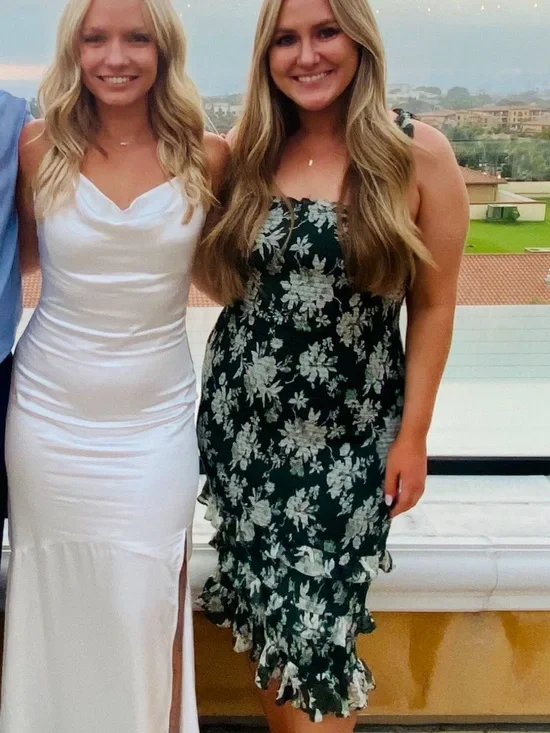 Abercrombie & Fitch Dark Green Floral Midi Dress - Picture 4 of 5